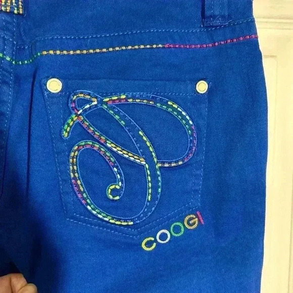 COOGI Jeans Women's Bright Blue Straight Leg Jeans size 9/10. EUC. Embroidered - Picture 8 of 16